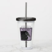 Schwarzer Schnitt an Lila Verzierter schwarzer Gre Acryltrinkbecher (Vorderseite)