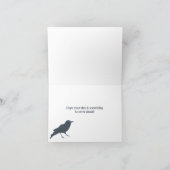 Schwarzer Schnitt auf grauem Personalisiert Karte (Innenseite)