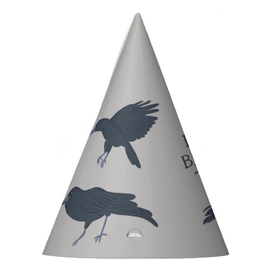 Schwarzer Schnitt auf grauem Personalisiert Partyhütchen (Links)