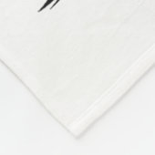 Schwarzer Schnitt, F-caw-f Funny Black Bird Fleecedecke (Ecke)