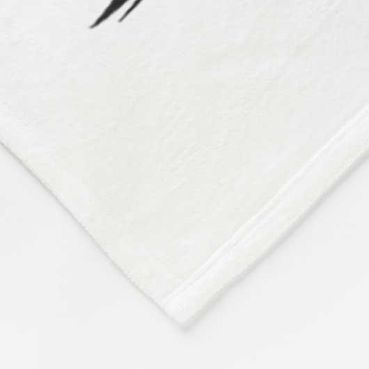 Schwarzer Schnitt, F-caw-f Funny Black Bird Fleecedecke (Ecke)