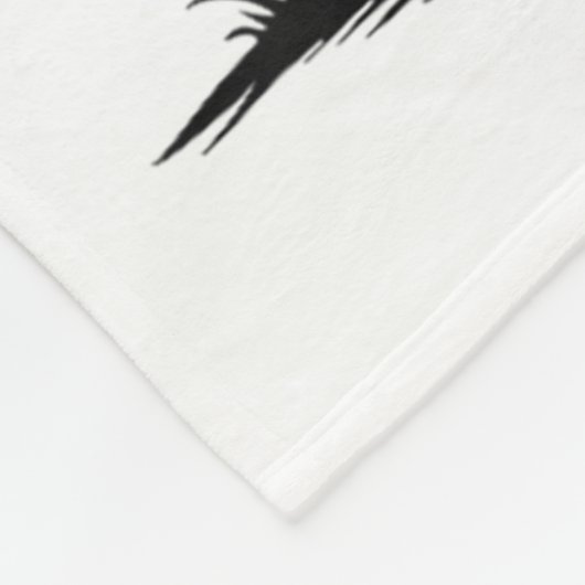 Schwarzer Schnitt, F-caw-f Funny Black Bird Fleecedecke (Ecke)