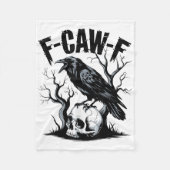 Schwarzer Schnitt, F-caw-f Funny Black Bird Fleecedecke (Vorderseite)