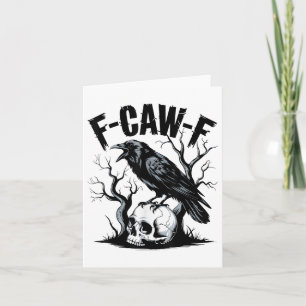 Schwarzer Schnitt, F-caw-f Funny Black Bird Karte