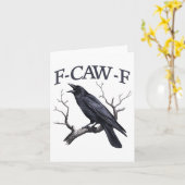 Schwarzer Schnitt, F-caw-f Funny Black Bird Karte (Gelbe Blume)