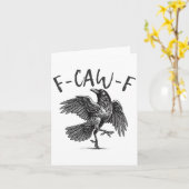 Schwarzer Schnitt, F-caw-f Funny Black Bird Karte (Gelbe Blume)