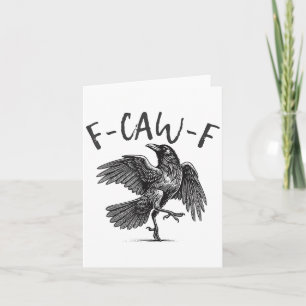 Schwarzer Schnitt, F-caw-f Funny Black Bird Karte