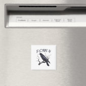 Schwarzer Schnitt, F-caw-f Funny Black Bird Magnet (In Situ (Geschirrspüler))