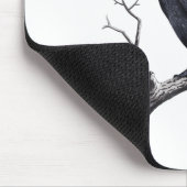 Schwarzer Schnitt, F-caw-f Funny Black Bird Mousepad (Ecke)
