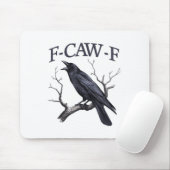 Schwarzer Schnitt, F-caw-f Funny Black Bird Mousepad (Mit Mouse)