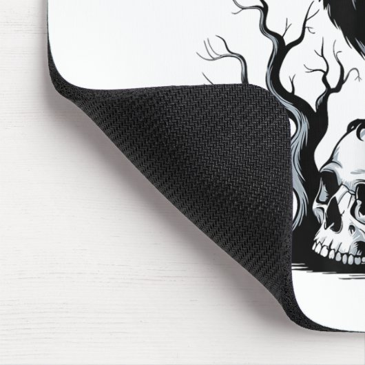 Schwarzer Schnitt, F-caw-f Funny Black Bird Mousepad (Ecke)