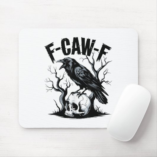 Schwarzer Schnitt, F-caw-f Funny Black Bird Mousepad (Mit Mouse)