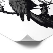 Schwarzer Schnitt, F-caw-f Funny Black Bird Poster (Ecke)