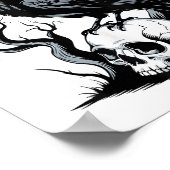 Schwarzer Schnitt, F-caw-f Funny Black Bird Poster (Ecke)