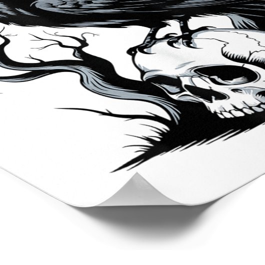 Schwarzer Schnitt, F-caw-f Funny Black Bird Poster (Ecke)