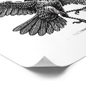 Schwarzer Schnitt, F-caw-f Funny Black Bird Poster (Ecke)