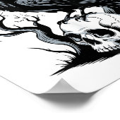 Schwarzer Schnitt, F-caw-f Funny Black Bird Poster (Ecke)