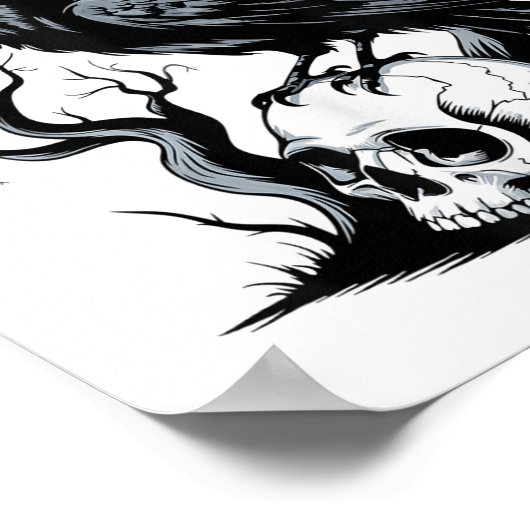 Schwarzer Schnitt, F-caw-f Funny Black Bird Poster (Ecke)