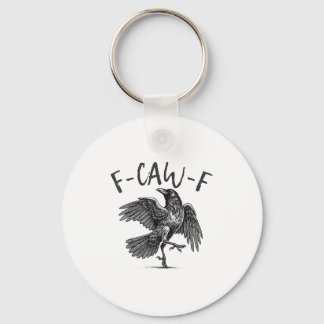 Schwarzer Schnitt, F-caw-f Funny Black Bird Schlüsselanhänger