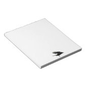 Schwarzer Schnitt für Vogelliebhaber Notizblock (angewinkelt)