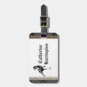 Schwarzer Schnitt Gepäckanhänger (Vorderseite vertikal)