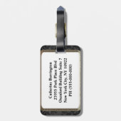 Schwarzer Schnitt Gepäckanhänger (Rückseite vertikal)