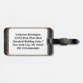 Schwarzer Schnitt Gepäckanhänger (Rückseite horizontal)