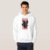 Schwarzer Schnitt Hoodie (Vorne ganz)