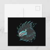 Schwarzer Schnitt Postkarte (Vorne/Hinten)