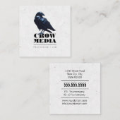 Schwarzer Schnitt Quadratische Visitenkarte (Vorne/Hinten)