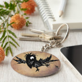 Schwarzer Schnitt Schlüsselanhänger (Seite)