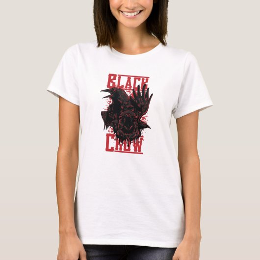 Schwarzer Schnitt T-Shirt (Vorderseite)