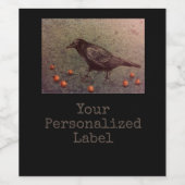 Schwarzer Schnitt und Beeren Weinetikett (Einzelnes Label)