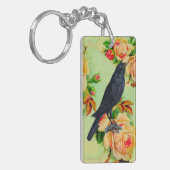 Schwarzer Schnitt und Rose Schlüsselanhänger (Vorderseite links)