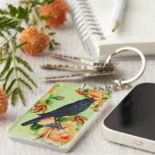 Schwarzer Schnitt und Rose Schlüsselanhänger (Vorderseite rechts)