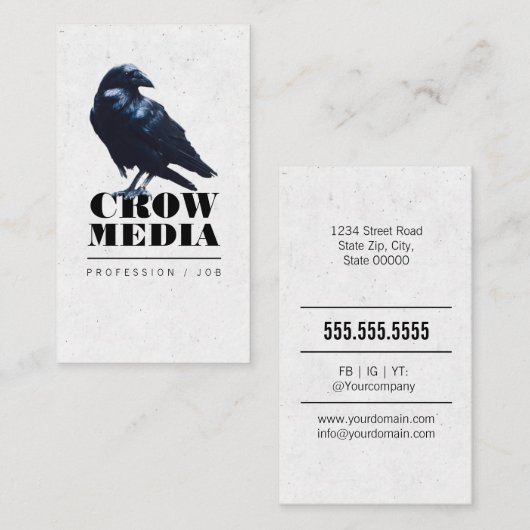 Schwarzer Schnitt Visitenkarte (Vorne/Hinten)