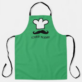 Schwarzer Schnurrbart GRILLEN Koch Schürze für Män (Vorderseite)