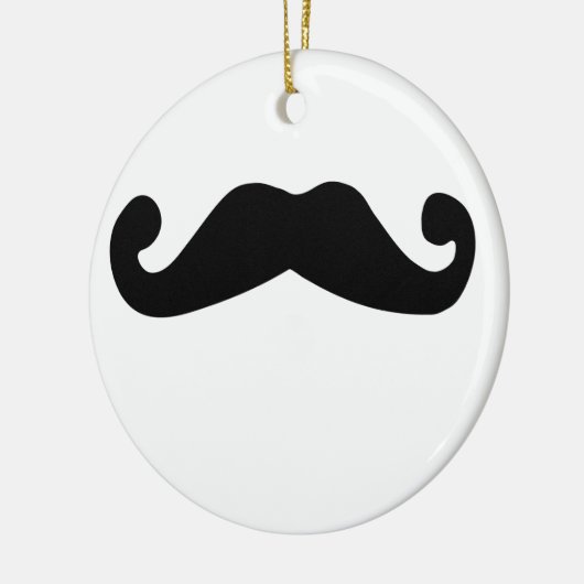 schwarzer Schnurrbart Keramikornament (Links)