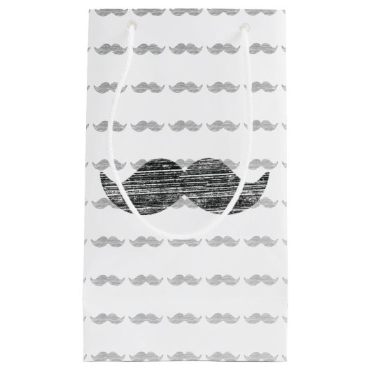 Schwarzer Schnurrbart Kleine Geschenktüte (Vorderseite)