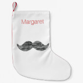 Schwarzer Schnurrbart Kleiner Weihnachtsstrumpf (Vorderseite)