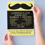 Schwarzer Schnurrbart, Männerwerbung Flyer (Hand)