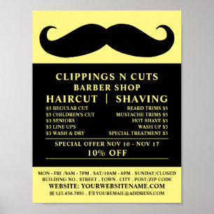 Schwarzer Schnurrbart, Männerwerbung Poster