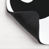 Schwarzer Schnurrbart Mousepad (Ecke)