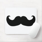 Schwarzer Schnurrbart Mousepad (Mit Mouse)