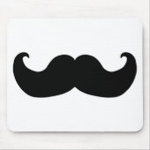 Schwarzer Schnurrbart Mousepad (Vorne)