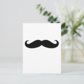 Schwarzer Schnurrbart oder schwarzer Schnauzbart f Postkarte (Stehend Vorderseite)