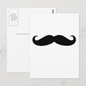 Schwarzer Schnurrbart oder schwarzer Schnauzbart f Postkarte (Vorne/Hinten)