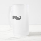 Schwarzer Schnurrbart oder schwarzer Schnurrbart Mattglas Bierglas (Vorderseite Links)
