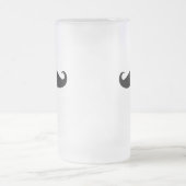 Schwarzer Schnurrbart oder schwarzer Schnurrbart Mattglas Bierglas (Mittel)