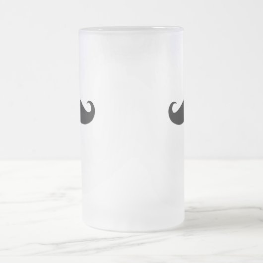 Schwarzer Schnurrbart oder schwarzer Schnurrbart Mattglas Bierglas (Mittel)